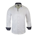 Mauro True Modern-Fit Long-Sleeve Dress Shirt // White (M)