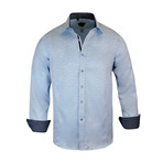 Mauro True Modern-Fit Long-Sleeve Dress Shirt // Blue (L)