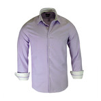 Gregg True Modern-Fit Long-Sleeve Dress Shirt // Purple (S)