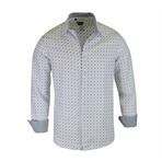 Martin True Modern-Fit Long-Sleeve Dress Shirt // White + Black (XL)