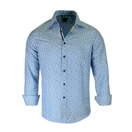 Rickie True Modern-Fit Long-Sleeve Dress Shirt // Blue (S)