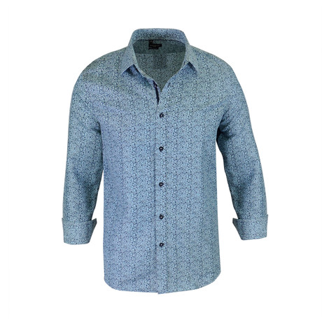 Marc True Modern-Fit Long-Sleeve Dress Shirt // Blue (S)