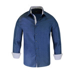 Wilmer True Modern-Fit Long-Sleeve Dress Shirt // Navy (XL)