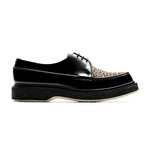 Type48 Calf Leather Shoes // Black + Leopard (Euro: 41)