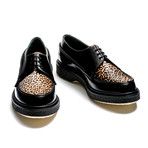 Type48 Calf Leather Shoes // Black + Leopard (Euro: 43)