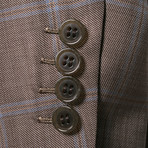 Rolling 3 Button Plaid Blazer // Beige (US: 36R)