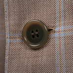 Rolling 3 Button Plaid Blazer // Beige (US: 36R)