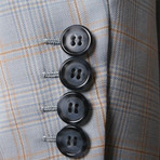 Rolling 3 Button Plaid Blazer // Blue (US: 36S)