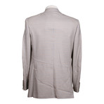 Super 150s Check 3 Button Blazer // Blue (US: 36R)