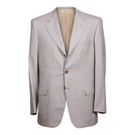 Super 150s Check 3 Button Blazer // Blue (US: 36R)