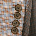 Super 150s Check 3 Button Blazer // Blue (US: 36R)
