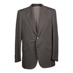 Striped 2 Button Suit // Silver (US: 36R)