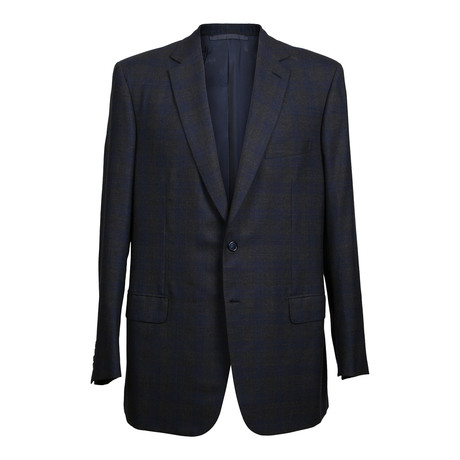 2 Button Check Blazer // Brown (US: 36R)