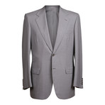 Super 180s Striped 2 Button Suit // Gray (US: 36R)