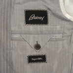 Super 180s Striped 2 Button Suit // Gray (US: 38R)
