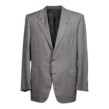 Rolling 3 Button Check Suit // Gray (US: 36R)