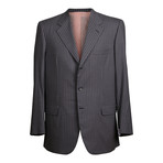 Super 180s Striped Rolling 3 Button Suit // Gray (US: 36S)