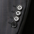 Super 150s Striped 2 Button Suit // Navy Blue (US: 36R)