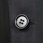 Super 150s Striped 2 Button Suit // Navy Blue (US: 36R)