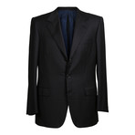 Super 150s Striped Rolling 3 Button Suit // Navy Blue (US: 36R)