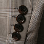 Super 150s Check 3 Button Suit // Gray (US: 43R)