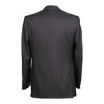 Super 180s Striped 3 Rolling Button Suit // Blue + Gray (US: 36R)