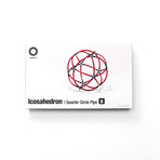 Icosahedron // Quarter Circle Pipe // Black Static Joints (Red)