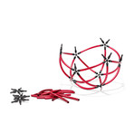 Icosahedron // Quarter Circle Pipe // Black Static Joints (Red)