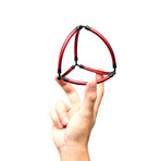 Icosahedron // Quarter Circle Pipe // Black Static Joints (Red)