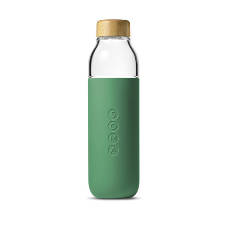 Glass Water Bottle (Olive)