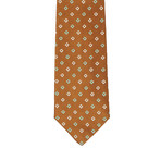 Isaia Plaid Pattern Tie // Brown