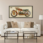 "Holy Harley" Dimensional Graphic Collage Framed Under Glass Wall Art