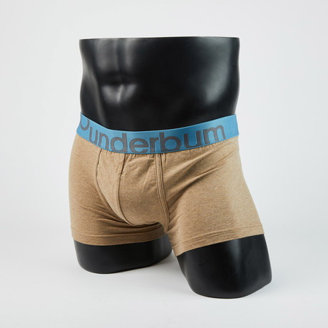 Heather Padded Boxer Trunk // Heather Brown (S)
