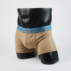 Heather Padded Boxer Trunk // Heather Brown (M)