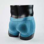 Heather Padded Boxer Trunk // Heather Blue (S)