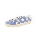 Star Embroidered Sneakers // White + Blue (Euro: 41)