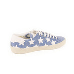 Star Embroidered Sneakers // White + Blue (Euro: 40)