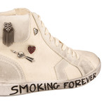 Joe "Smoking Forever" Canvas High Top Sneaker // White (Euro: 39)