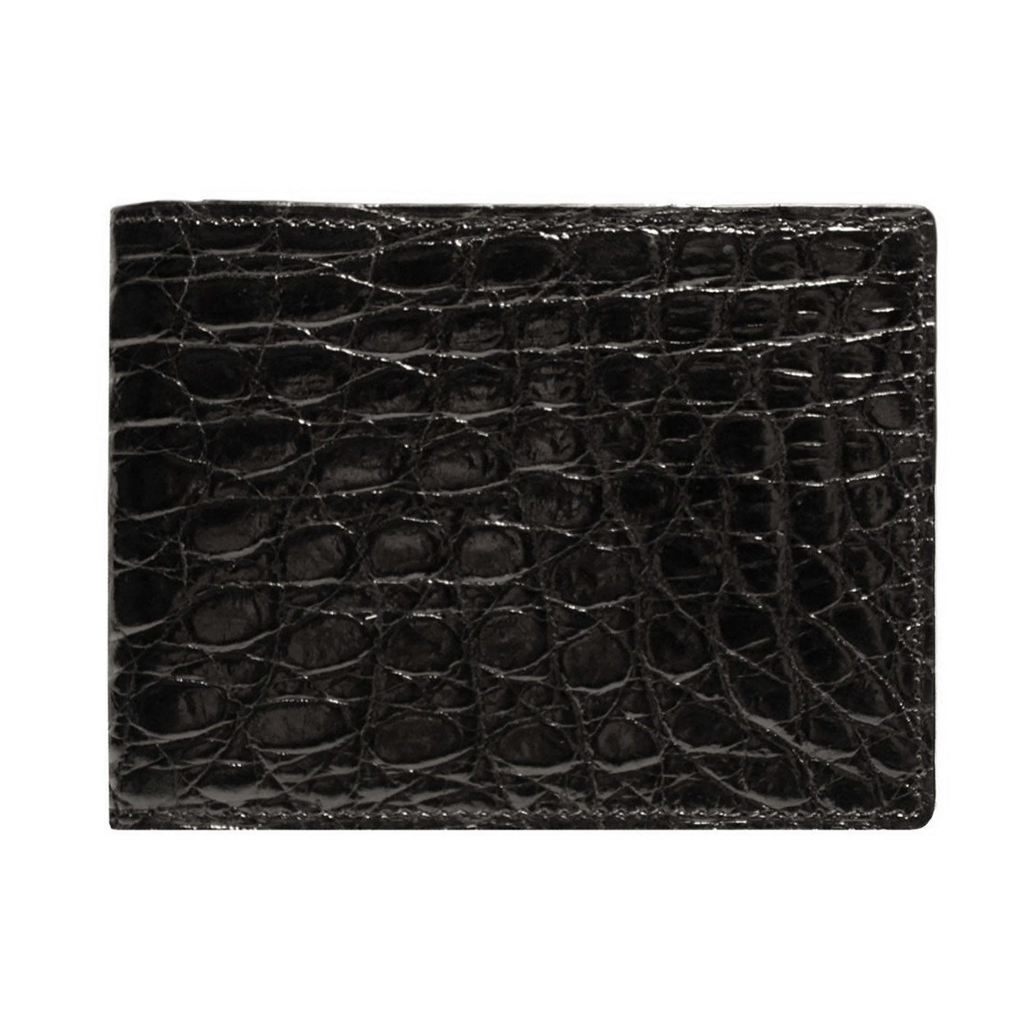 Crocodile Slimfold Wallet // Black - Boconi - Touch of Modern
