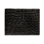 Crocodile Slimfold Wallet // Black