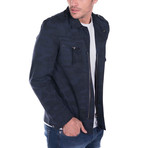 Atticus Spring Coat // Navy Camouflage (S)