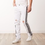 Destroyed Track Jeans // White (32WX30L)