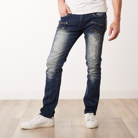 Zip + Destruct Jean // Indigo (30WX30L)