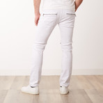 Zip Knee Jean // White (30WX32L)