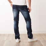 True Padded Moto Jean // Indigo (30WX30L)