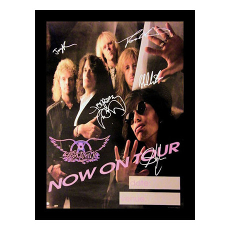 Autographed + Framed Poster // Aerosmith