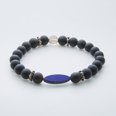 Dell Arte // Matte Onyx Bracelet // Silver + Black