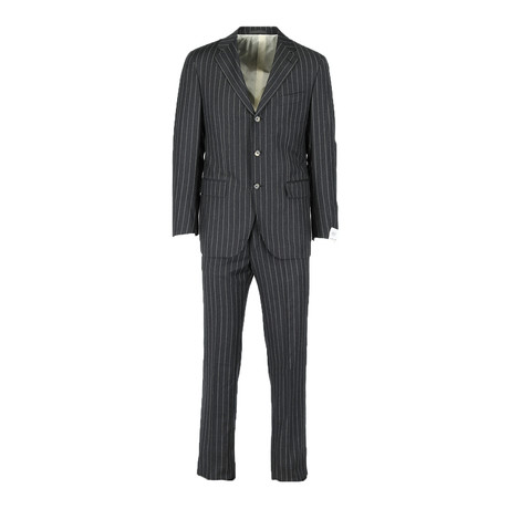 Moshe Pinstripe Suit // Gray (Euro: 46)