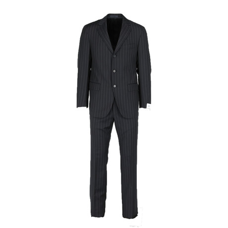 Simon Pinstripe Suit // Black (Euro: 46)