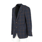 Ali Tailored Jacket // Navy + Brown (Euro: 56)